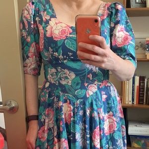 Laura Ashley Vintage Floral Tea Dress